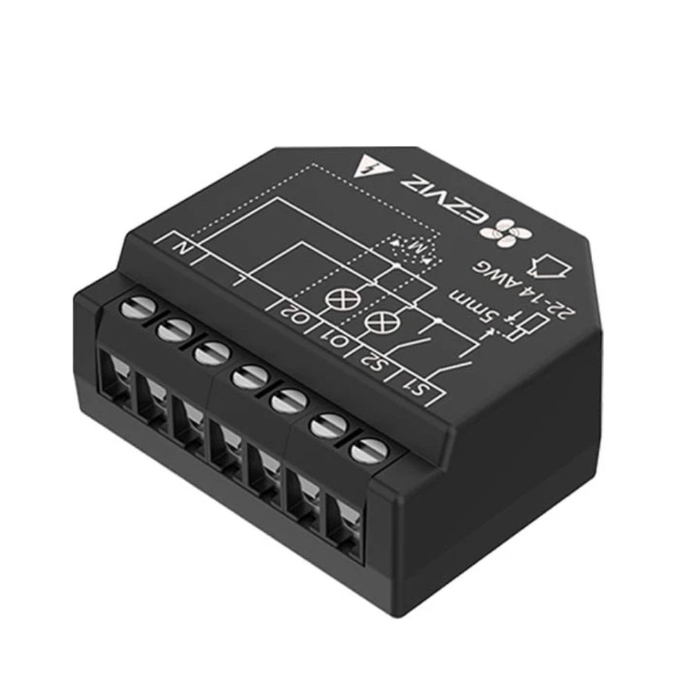 Relé T36 Ezviz Wi-Fi, 2 canales, para el hogar inteligente, negro